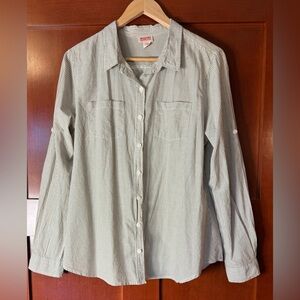 💚Mossimo Supply Co. Tan Striped Shirt